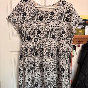Winter Water Factory organic cotton floral Stockholm dress